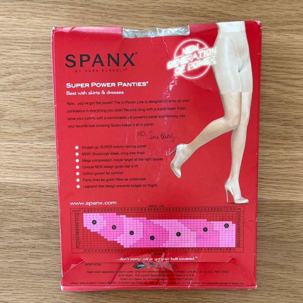 NIB* SPANX In-Power Line Mid-Thigh Power Panties - Women Size G - Picture 2 of 3